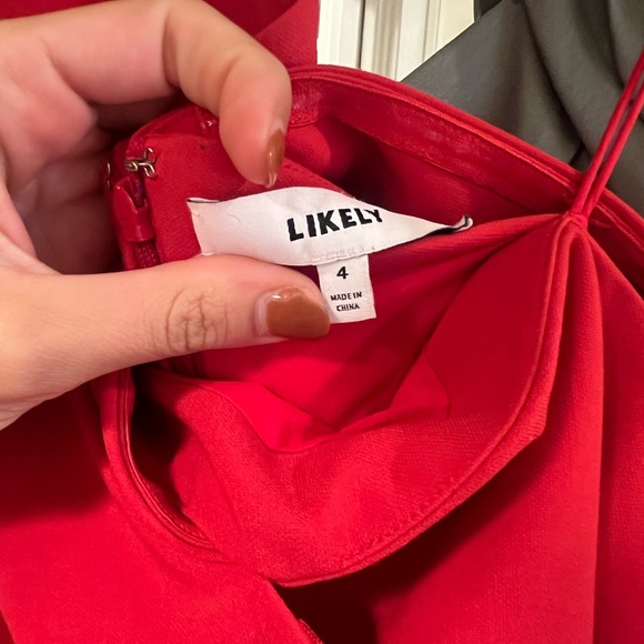 Likely Dress 4 Red Darrah Off Shoulder Long Double Slit Evening Gown Formal - Picture 4 of 8